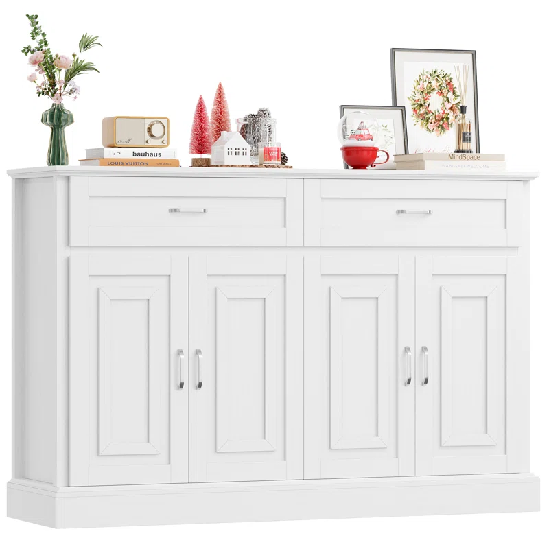 Gaume 55.1'' W Kitchen Sideboard with 2 Wide Drawers, Adjustable Shelves - Image 3