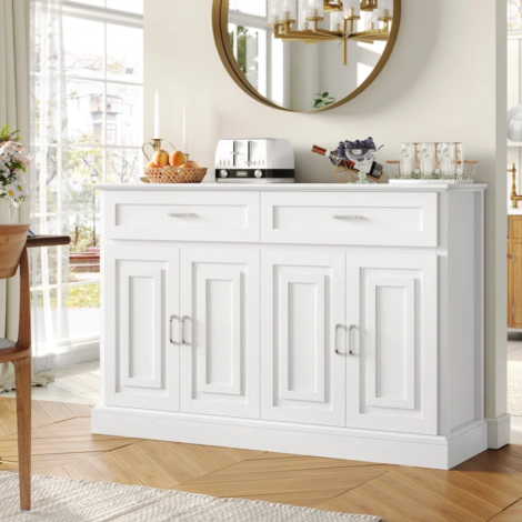 Gaume+55.1''+W+Kitchen+Sideboard+with+2+Wide+Drawers,+Adjustable+Shelves-708669220