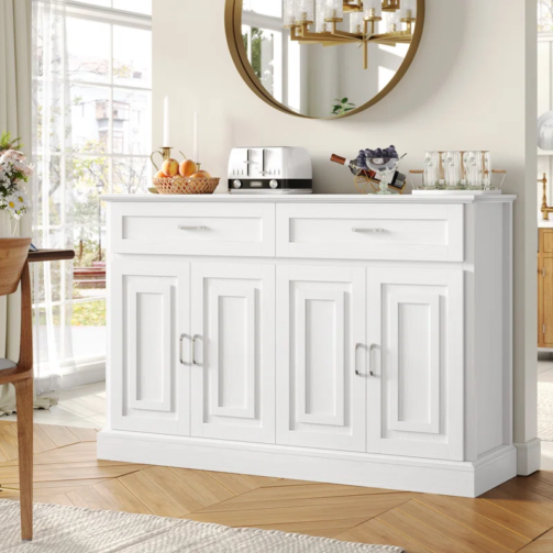 Gaume+55.1''+W+Kitchen+Sideboard+with+2+Wide+Drawers,+Adjustable+Shelves-708669220